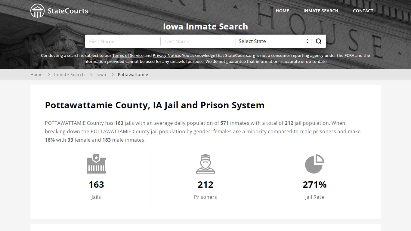 Pottawattamie County, IA Inmate Search - StateCourts