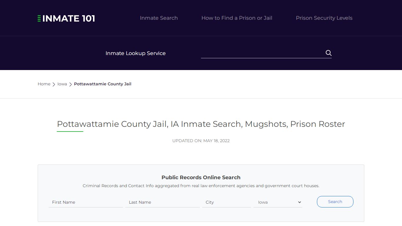 Pottawattamie County Jail, IA Inmate Search, Mugshots ...